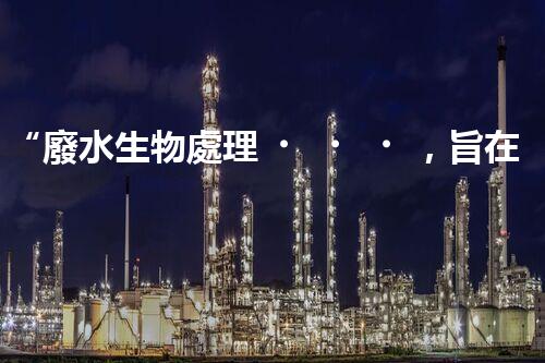 “廢水生物處理，旨在凈化水源，守護(hù)碧水藍(lán)天”